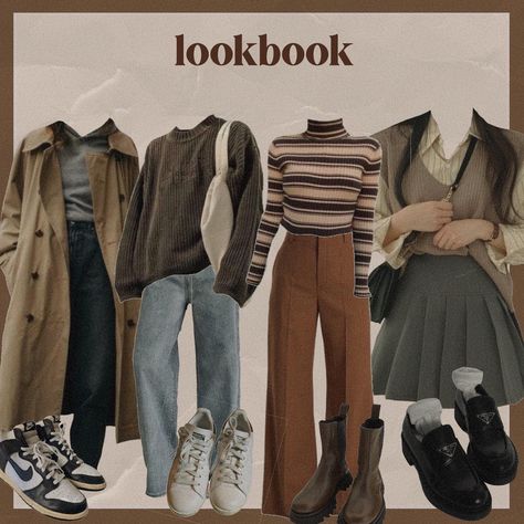 autumn clothes / casual fashion inspiration Villain Clothes Aesthetic, Autumn Retro Outfits, Dark And Light Academia Aesthetic Outfit, Autumn Aesthetic Clothes Vintage, Darkest Academia Outfit, Casual Dark Academia Outfits, Ropa Shabby Chic, Casual Academia, Academia Aesthetic Outfit