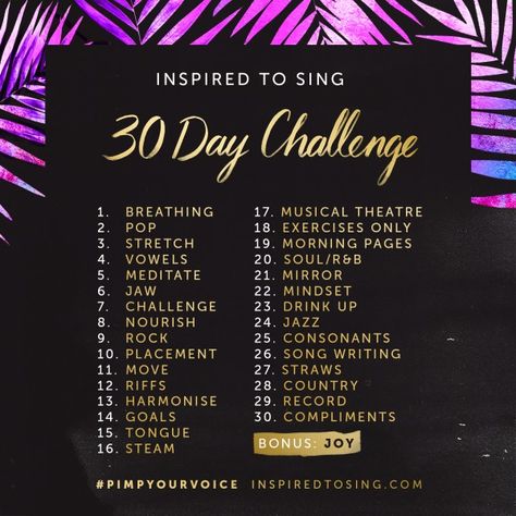 ITS_30DayChallenge 30 Day Singing Challenge, Singing Images, Singing Inspiration, Singing Techniques, Learn Singing, Vocal Lessons, Vocal Exercises, How To Sing, Morning Pages