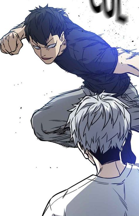 Study Group | Webtoon Drop Kick Pose, Throwing Pose, Study Group Webtoon, Punch Manga, Martial Arts Manga, Base Anime, Scene Drawing, Study Group, Poses References