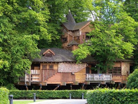 The grown-up crew are flocking to amazing treehouse hotels, inventing treehouse elevators and just oohing and awing over this – the 10 coolest homes in the treetops. Alnwick Treehouse Wedding, Tree House Wallpaper, Alnwick Treehouse, Garden Tree House, Treehouse Wedding, Treehouse Point, Unusual Wedding Venues, Treehouse Masters, Treehouse Hotel