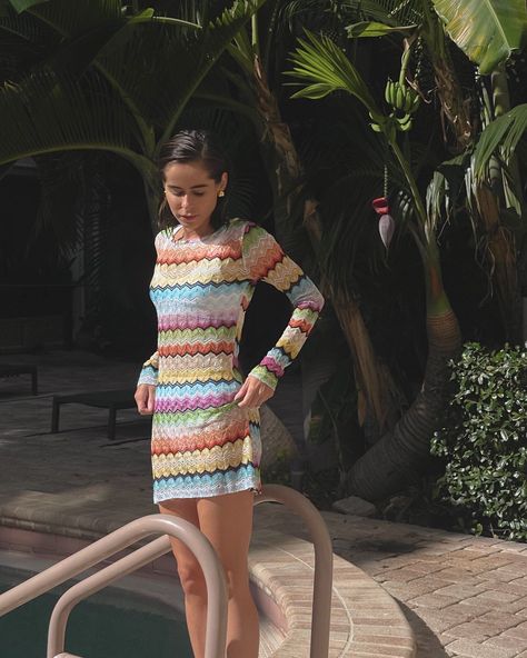 Missoni Dress Summer, Missoni Dress Outfit, Missoni Outfit, The Style Bungalow, Style Bungalow, Missoni Dress, Spring Inspo, European Summer Outfits, Crochet Clothing