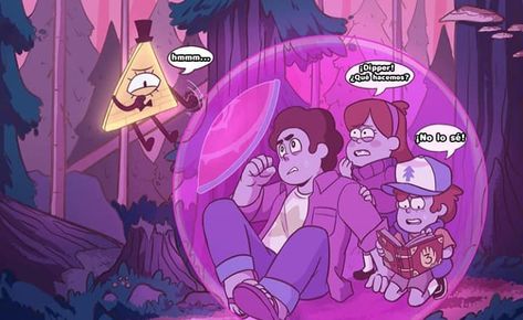 Steven Universe X Gravity Falls, Gravity Falls Tumblr, Steven Universe Crossover, Gravity Falls Crossover, Steven Universe Au, Gravity Falls Funny, Desenhos Gravity Falls, Gravity Falls Fan Art, Gravity Falls Au