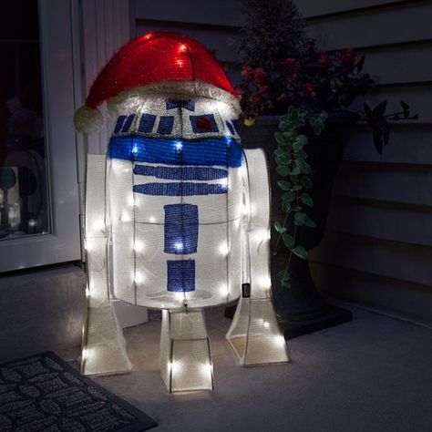 Star Wars R2-D2 Lighted Indoor Outdoor Lawn Ornament Geek Christmas Decorations, Star Wars Christmas Decorations, Star Wars Gadgets, Christmas Outside, Christmas Star Wars, Christmas Lawn Decorations, Geek Christmas, Star Wars Halloween, Lawn Ornament