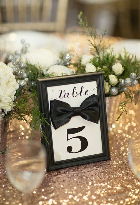 Black And Gold Masculine Party, Black Tie Event Decorations Centerpieces, Black Tie 50th Birthday Party, Black Tie Gala Decorations, Masculine Table Centerpieces, Black Tie Event Decorations, James Bond Party, Bow Tie Party, Gold Tablecloth