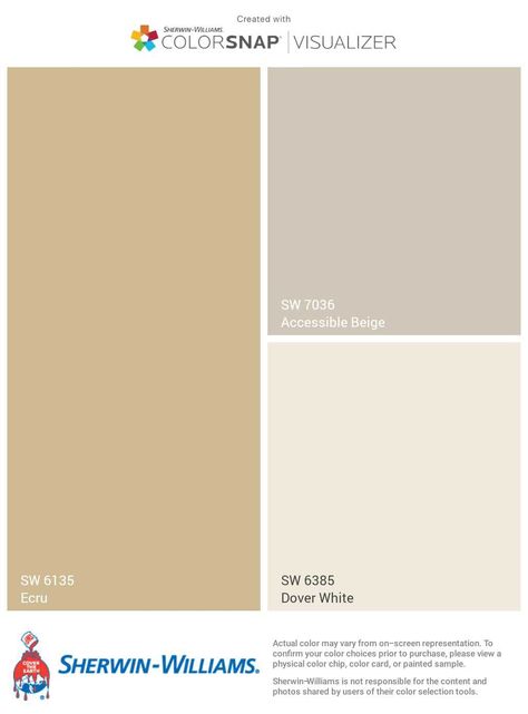 Ecru Sherwin Williams, Wheat Color Paint, Simplify Beige Sherwin Williams, Ecru Paint Color, Oatmeal Color Palette, Creme Walls, Ecru Color Palette, Wheat Color Palette, Oatmeal Paint