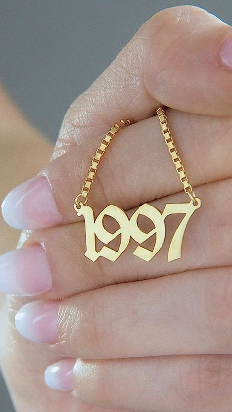 28th Wedding Anniversary, Birth Year Necklace, Year Necklace, Brothers Art, Locket Design, Graduation Year, Beautifully Made, Birth Year, Diy Home Crafts