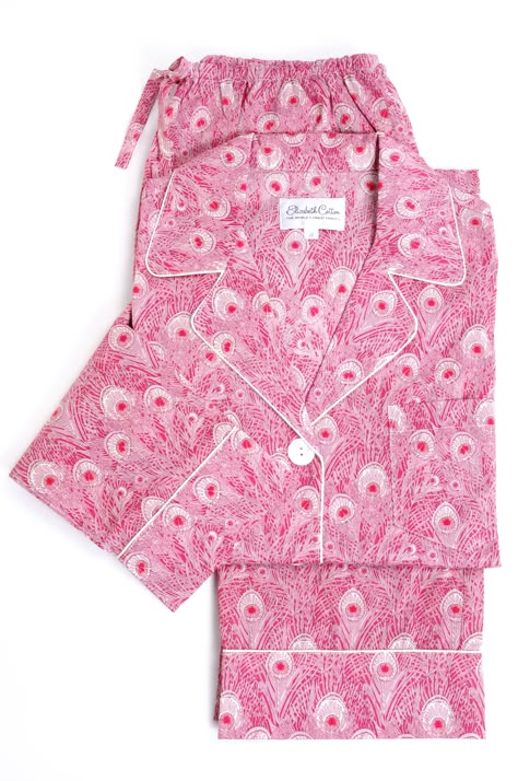 Rose Peacock pajamas by Elizabeth Cotton- as featured in the October 2012 "O List" of "O, The Oprah Magazine". Luxury Pajamas, Liberty Fabrics, Pajama Fashion, Cute Pjs, Sleepwear Fashion, Pajama Outfits, Cute Pajama Sets, Best Pajamas, Cotton Pajamas