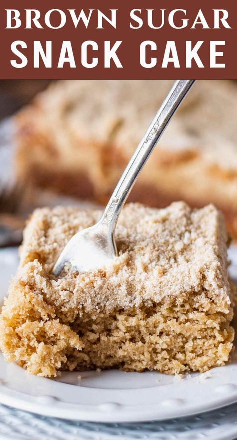 Deserts With Only Brown Sugar, Brown Sugar Snack Cake, Easy Recipes With Buttermilk, Brown Sugar Vanilla Cake, Easy Snack Cake Recipes, Snack Cakes Recipes Simple, Buttermilk Desserts Easy, Brown Sugar Recipes Dessert, Brown Sugar Cake Recipe