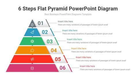 6 Steps Flat Pyramid PowerPoint Diagram Professional Icon, Step Pyramid, Chronological Order, Business Powerpoint Templates, Business Infographic, Professional Templates, The Other Side, Powerpoint Templates, Pyramid