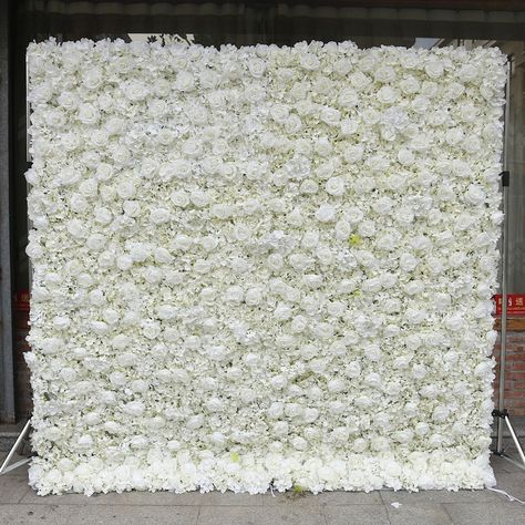 Wholesale Popular White Flower Wall Wedding Photography - Etsy Ireland Winter Wonderland Flower Wall, White Rose Backdrop, White Flower Wall Backdrop, White Flower Wall Wedding, White Flower Backdrop, White Floral Backdrop, Flower Wall Backdrop Wedding, White Party Backdrop, Wedding Flower Wall Backdrop