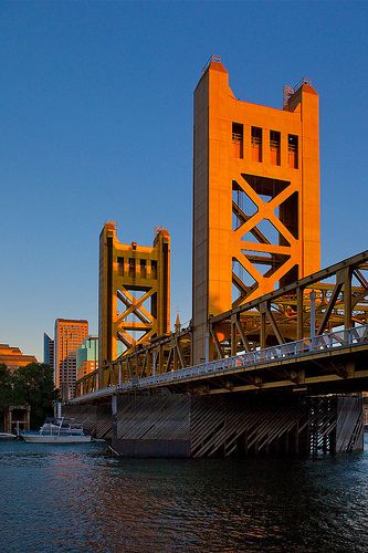 Tower Bridge Sacramento, Sacramento Bridge, Romanticizing College, Ironman Tattoo, Bridge Tattoo, Bridge Drawing, Iron Man Tattoo, Downtown Sacramento, Golden Bridge