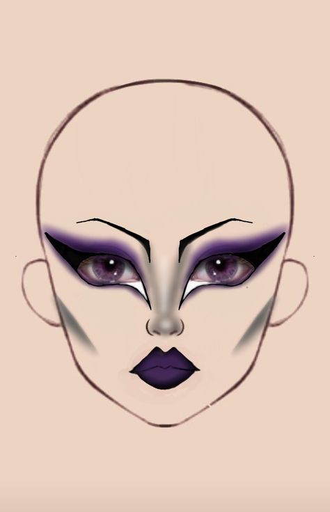 Tradgoth makeup Purple Trad Goth Makeup, Purple Gothic Makeup, Goth Makeup Ideas Drawing, Trad Goth Makeup Template, Purple Goth Makeup, Goth Makeup Looks, Pastel Goth Makeup, Trad Goth Makeup, Goth Eye Makeup