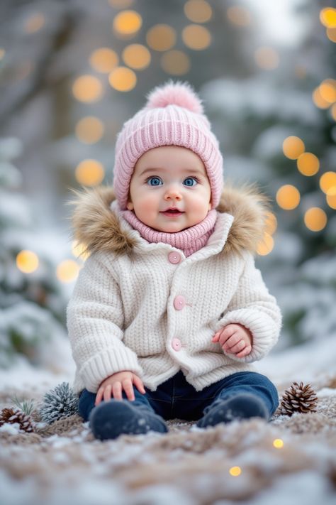 baby winter outfit January Photoshoot Ideas Baby, Baby Winter Photoshoot, Winter Baby Photoshoot Ideas, Toddler Photoshoot Ideas, Explorer Outfit, Pom Hats, Cute Picture Quotes, Soft Wool Sweater, Gifts From God