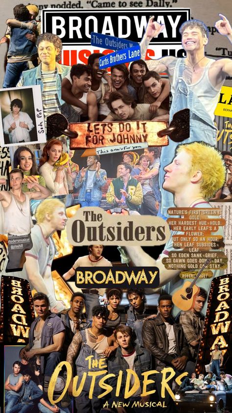 #musical #theoutsiders The Outsiders The Musical, Outsiders Musical Wallpaper, Outsiders The Musical, Musical Theatre Wallpaper, Daryl Tofa, The Outsiders Musical, The Outsiders Wallpaper, Musicals Aesthetic, Greasers And Socs