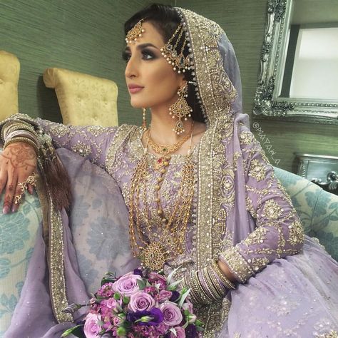 The long-awaited day has come and gone.. My wedding day 💜✨ Walima Outfit, Shaadi Dresses, Lilac Lehenga, Outrageous Outfits, Walima Bride, Corset Back Wedding Dress, Walima Dresses, Dulhan Dress, Nomi Ansari