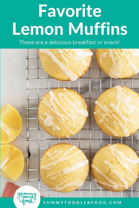 Bake With Yogurt, Lemon Yogurt Muffins, Banana Yogurt Muffins, Snack To Share, Lemon Raspberry Muffins, Lemon Yogurt Cake, Yogurt Muffins, Kid Recipes, Baby Recipes