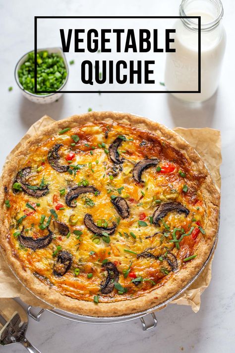 Easy Vegetable Quiche, Quiche Recipes Vegetable, Easy Veggie Quiche, Quiche Recipes Veggie, Veg Quiche Recipes, Veggie Quiche Recipes Easy, Vegetable Quiche Recipes Easy, Quiche Vegetable, Vegan Quiche Recipes