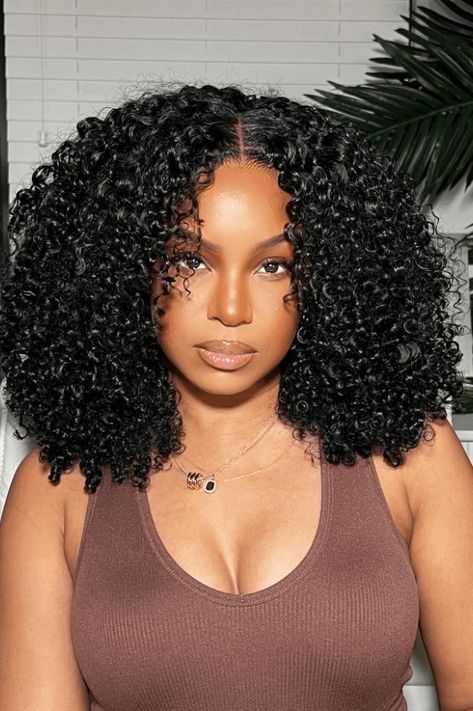 Braids For Black Women Crochet, Curly Hairstyles Crochet, Crochet Curly Afro, Crochet Ringlets, Crocheting Hairstyles, Voluminous Hair Black Women, Crochet Curls For Black Women, Natural Hair Curls Black Women, Curly Crochet Hair Styles Short