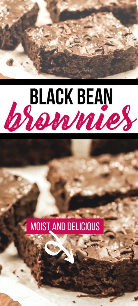 Brownies With Beans, Best Black Bean Brownies Recipes, Fudgy Black Bean Brownies, Black Bean Brownies Easy, Desserts With Black Beans, Best Black Bean Brownies, Brownies Made With Black Beans, Hidden Veggie Brownies, Black Bean Brownies Box Recipe