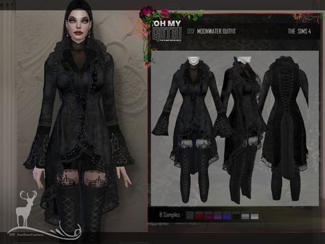 Sims 4 Gotham Cc, Sims 4 Cc Wednesday Addams Dress, Sims 4 Witch Outfit Cc, Goth Clothing Sims 4 Cc, The Sims 4 Cc Goth Dress, Sims Cc Clothes Goth, Sims 4 Cc Oh My Goth, Trad Goth Cc Sims 4, Sims 4 Nun Outfit