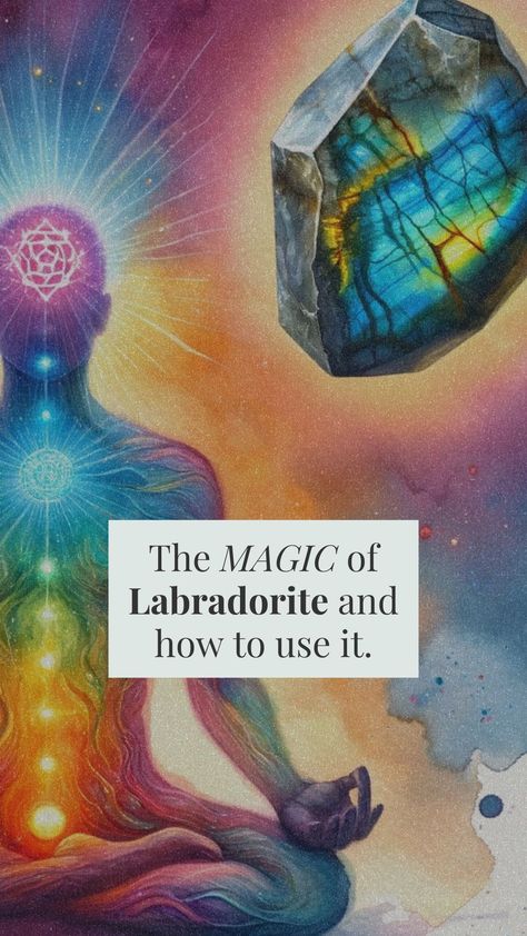 This mystical stone hides a secret magic within its iridescent depths. Labradorite is known as the temple of the stars for good reason. Its flashes of color reflect an otherworldly energy that has been used for centuries to access higher consciousness and creativity.Learn how to tap into labradorite through meditation, witchcraft, and crystal grids. Labrodite Crystal Aesthetic, Labrodite Crystal Benefits, Labradorite Crystal Meaning, Meditation Witchcraft, Crystals For Sleep, Inuit People, Protection Symbols, Crystal Aesthetic, Crystal Grids