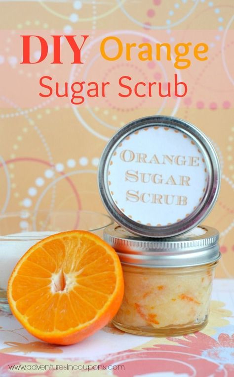 DIY Orange Sugar Scrub - Do you LOVE bath products? This DIY Orange Sugar Scrub is PERFECT for you if so! Orange Sugar Scrub, Homemade Scrubs, Orange Scrubs, Diy Scrubs, Salt Scrubs, Homemade Beauty Recipes, Bath Scrubs, Homemade Scrub, Sugar Scrub Recipe