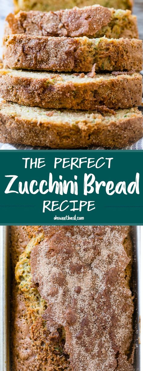 I hated zucchini bread when I was little. I searched for years for a recipe I'd love as an adult and can honestly say this is The Perfect Zucchini Bread Recipe.  #zucchini #zucchinirecipe #zucchinibread #zucchinibreadrecipe #farmtotable #seasonal #recipe #quickbread #bread #easyrecipe #familyrecipe #dessert #snack Zuchini Bread Baking Recipes, Zucchini Bread With Sour Cream, Zuchini Baking Recipes Bread, Healthier Zucchini Bread, Zucchini Baking, Zucchini Bread Allrecipes, Healthy Zuchinni Bread, Zucchini Bread Muffins, Gluten Free Zucchini Bread