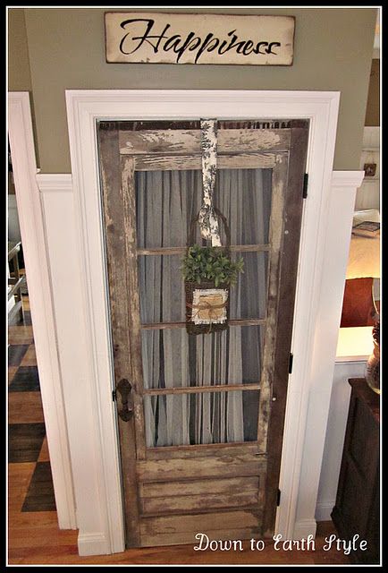 Bathroom Door Ideas, Old Closet Doors, Vintage Pantry, Old Screen Doors, Wooden Screen Door, Basement Doors, Craftsman Interior, Doors Repurposed, Wooden Screen