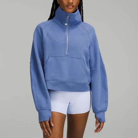 Nwt Lululemon Scuba Oversized Funnel Neck -Size Xs/S -Color Waterdrop Firm Price Wild Indigo, Lululemon Scuba Hoodie, Scuba Hoodie, Half Zip Hoodie, Lululemon Scuba, Women's Hoodies, Christmas 2022, Color Powder, Women Hoodies Sweatshirts