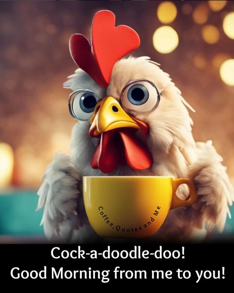 Cock A Doodle Doo! Good Morning From Me To You! morning quotes good morning images morning nights days good morning pictures good morning pics good morning quotes 2024 Funny Good Morning Wishes, Morning Friend, Funny Good Morning Messages, Good Morning Christmas, Morning Gifs, Morning Christmas, Funny Good Morning Images, Good Morning Pics, Funny Good Morning