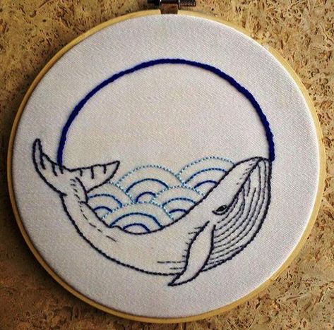 Whale Embroidery, Ribbon Embroidery Kit, Drawing Examples, Embroidery Transfers, Japanese Embroidery, Animal Embroidery, 자수 디자인, Step Drawing, Crewel Embroidery