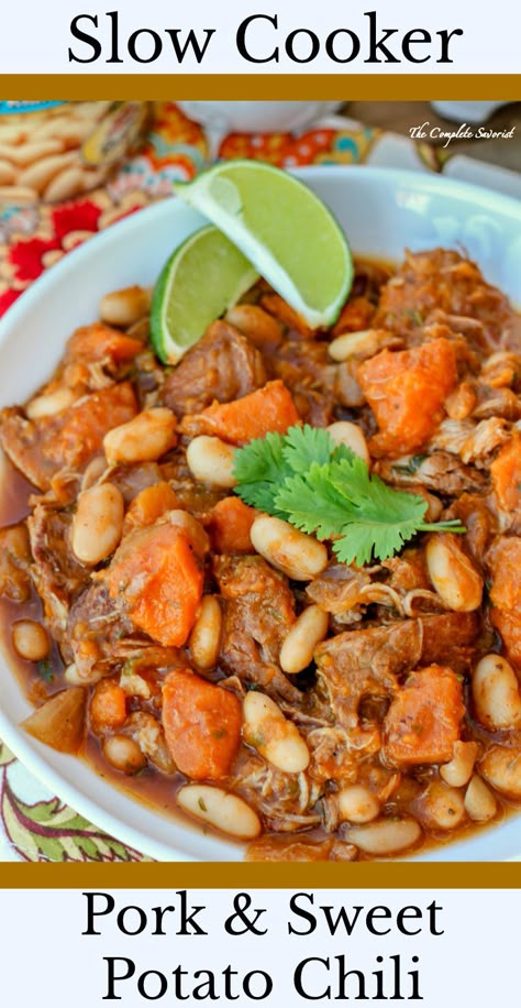 Pork With Sweet Potatoes, Pork And Sweet Potato Stew, Pork Sweet Potato Recipes, Pork And Sweet Potatoes, Pork And Sweet Potato Recipes, Pork Loin And Sweet Potatoes, Ham And Sweet Potato Recipes, Pork Sweet Potato, Potato Chilli