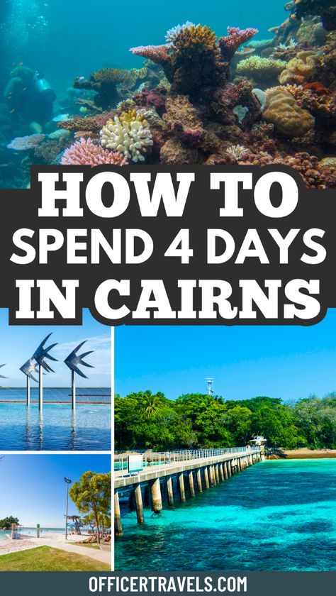 Plan the perfect 4-day trip to Cairns Australia with this detailed Cairns itinerary. From visiting the stunning Great Barrier Reef to discovering hidden gems like Cairns Australia waterfalls, this guide covers the top things to do in Cairns Australia. Whether you're looking for adventure or relaxation, you'll find all the must-see spots and tips on what to pack for Cairns Australia. Cairns Itinerary, Australia Waterfalls, Brisbane To Cairns, Cairns City, Australia Itinerary, Cairns Australia, Daintree Rainforest, Australia Vacation, Fraser Island