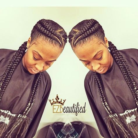 Twin Feed In Braids, Patterned Cornrows, Braids Scalp, Ghana Weaving, Feed In Braids, Natural Hair Weaves, Two Braid Hairstyles, Short Box Braids Hairstyles, New Hair Do