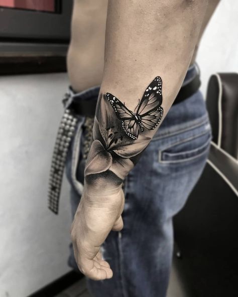 Butterfly Tattoo Sleeve, Tattoo Ideas Butterfly, Arm Cover Up Tattoos, Christmas Tattoos, Butterfly Tattoo Cover Up, Butterfly Tattoo Ideas, Wrist Tattoo Cover Up, Butterfly Tattoo Meaning, Butterfly Back Tattoo