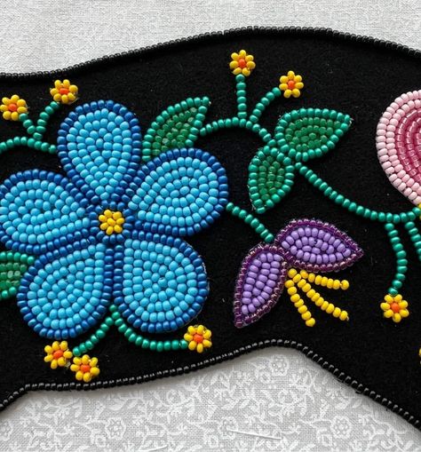 Metis Flower Patterns, Beaded Moccasins Pattern, Beaded Vamps, Ojibwa Beadwork, Christi Belcourt, Metis Beadwork Patterns, Métis Beading, Metis Culture, Métis Beadwork