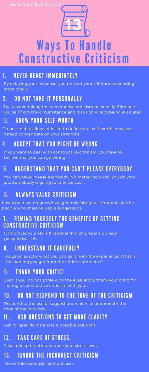 Constructive Criticism Quotes, Social Skills Books, Ways To Better Yourself, Criticism Quotes, Success At Work, Become A Better Person, Know Your Self Worth, Constructive Criticism, Better Person