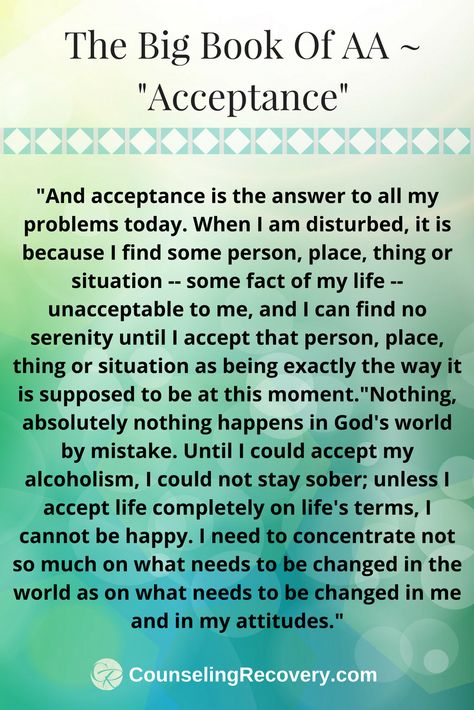 Acceptance In Recovery, Aa Prayers Recovery, Alcohol Recovery Quotes Strength, Big Book Aa Quotes, 12 Traditions Of Aa, Aa Sayings Recovery, Step One Aa, Step 1 Aa, Aa Slogans Sayings