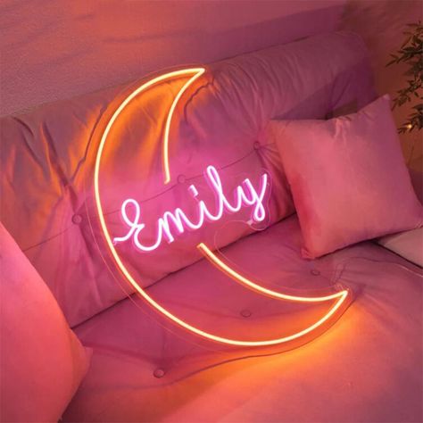 Personalized name heart-shaped neon sign Bedroom Neon Sign, Neon Name Sign, Bedroom Neon, Nursery Decor Wall, Custom Wall Decor, Rare Gifts, Led Neon Lighting, Text Logo, Childrens Gifts