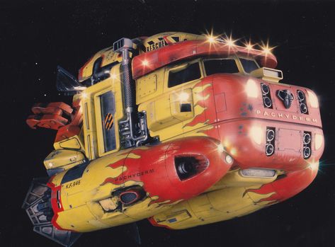 The Pachyderm space tug, made for SPACE TRUCKERS Movie. Vac formed Trucker Aesthetic, Space Trucker, Sci Fi Ideas, Steampunk Illustration, Space Fleet, Sci Fi Vehicles, Futuristic Vehicles, Sci Fi Spaceships, Hover Craft