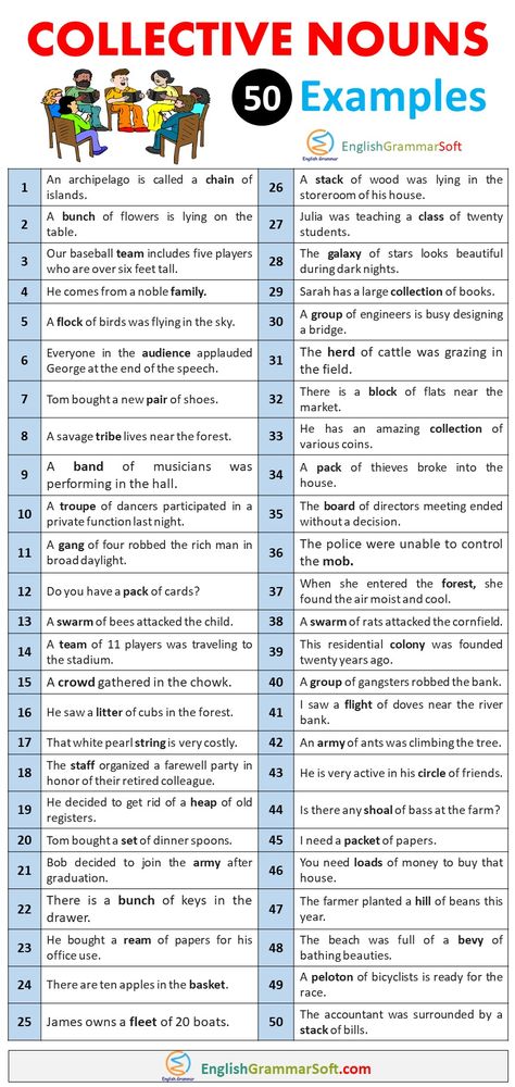 Collective Nouns Sentences (50 Collective Nouns Examples) Collective Nouns Activities, Noun Types, Noun Examples, Collective Nouns Worksheet, Nouns Exercises, Nouns Grammar, Abstract Nouns, English Grammar Exercises, Sentence Examples