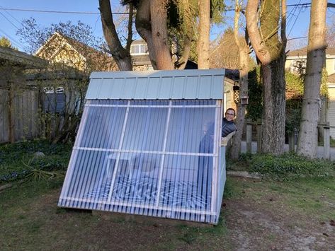 We built an A-Frame playhouse in our Backyard! Frame Playhouse, Play Houses Diy, Natural Outdoor Playground, A Frame Playhouse, Playhouse For Kids, Corrugated Plastic Sheets, Backyard Kids, Property Ideas, Backyard Kids Play Area