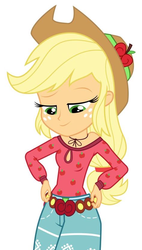 Apple Jack Human, Fashion Show Outfit, Canterlot High, My Little Pony Applejack, Cute Suitcases, Apple Jack, My Little Pony Twilight, Simpsons Art, Equestrian Girls