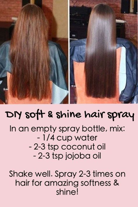 DIY soft & shiny hair spray! Soft Shiny Hair, روتين العناية بالبشرة, Hair Remedies, Hair Shine, Hair Spray, Fashion Hacks, Hair Repair, Shiny Hair, Hair Care Tips