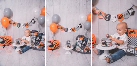 Dirt Bike Cake Smash Logan Utah Photographer - Stacey Hansen Photography | Utah Newborn Photographer Dirt Bike First Birthday Pictures, Dirt Bike Smash Cake, Dirt Bike Cake, Bike Cake, Dirt Bike Birthday, Bike Cakes, First Birthday Pictures, Logan Utah, Bike Photoshoot