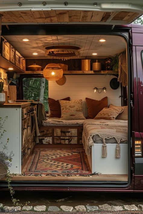 21 Boho Sprinter Van Conversions – TastyInteriors Hiace Camper Conversion, Stealth Van Conversion, Converted Van Interior, Interior Van Designs, No Build Van Conversion, Small Camper Interior, Converted Van, Cargo Van Conversion, Yellow Kitchen Cabinets