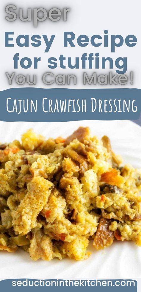 Crawfish Dressing Recipe, Crawfish Dressing Cornbread, Seafood Dressing Recipe Louisiana, Crawfish Dressing, Seafood Cornbread Dressing, Seafood Cornbread, Crawfish Cornbread Dressing, Seafood Dressing Recipe, Cajun Thanksgiving