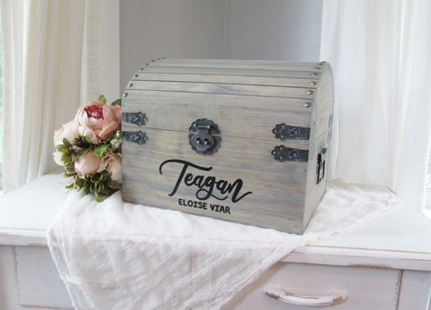 College student gift, class of 2021, graduation gift card box, keepsake trunk, gift for graduate, personalized keepsake chest, new baby gift Keepsake Trunk, Memory Chest, Kids Toy Chest, Graduation Keepsake, Toy Chests, Seating Sign, Painted Chest, Wooden Cards, Lock Style