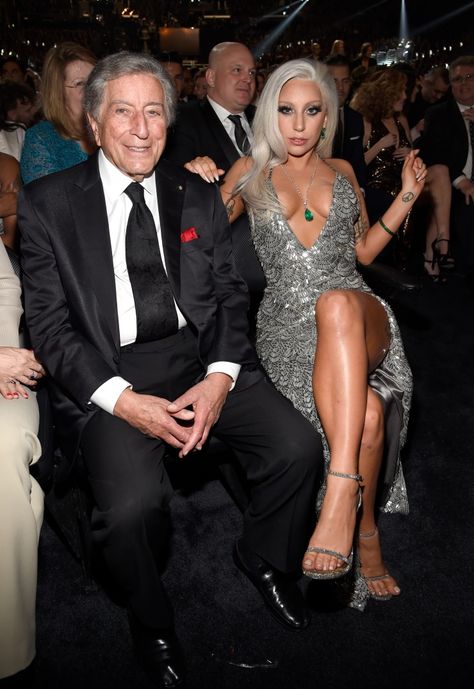 Tony Bennett and Lady Gaga at the 57th Annual GRAMMY Awards on Feb. 8 in Los Angeles Grammys 2015, Lady Gaga Photos, Coco Austin, Tony Bennett, Awards Ceremony, Grammy Awards, The Red Carpet, Pop Star, Lady Gaga