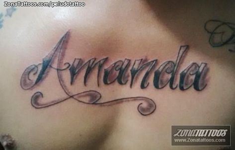 Tattoo made by peludotattoo > https://www.zonatattoos.com/peludotattoo Amanda Tattoo Name, Amanda Tattoo, Name Drawings, Graffiti Tattoo, Clock Tattoo, Design Drawings, Name Tattoos, Tattoo Design Drawings, Tattoo Lettering